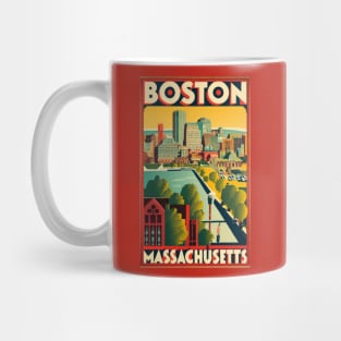 A Vintage Travel Art of Boston - Massachusetts - US Mug